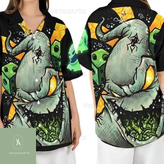 Oogie Boogie Hawaiian Shirt, Nightmare Before Christmas Shirt, Oogie Boogie Button Shirt, Halloween Town Shirt, Oogie Boogie Shirt