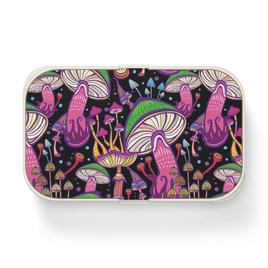 Super Mushrooms Bento Lunch Box, Student Lunch Box, Back To School Gift