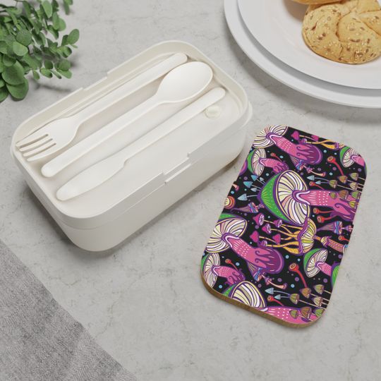 Super Mushrooms Bento Lunch Box, Student Lunch Box, Back To School Gift
