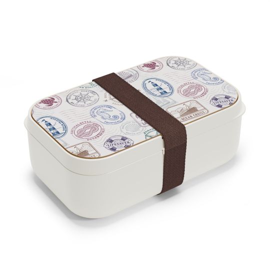 Vintage Nautical Objects Bento Lunch Box, Student Lunch Box, Back To School Gift