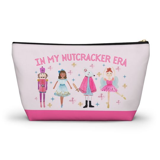 Custom Nutcracker Era Makeup Bag, Personalized Nutcracker Gift, Zipper Pouch, Cosmetic, Tech Accessory Bag, Dance Teacher Gift, Ballet Gift
