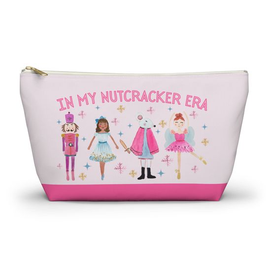Custom Nutcracker Era Makeup Bag, Personalized Nutcracker Gift, Zipper Pouch, Cosmetic, Tech Accessory Bag, Dance Teacher Gift, Ballet Gift