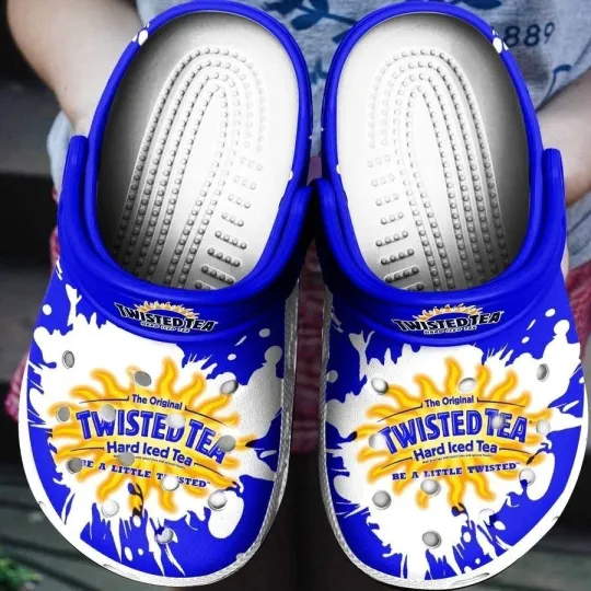 Twisted Tea Hard Iced Tea Funny Clogs Shoes, Funny Footware, Funny Gift Ideas