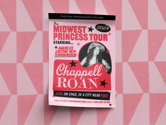 Chappell Roan - The Midwest Princess Tour 2024 Poster