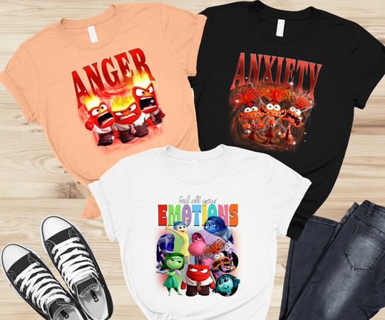 Inside Out Feel All Your Emotions Shirt, Inside Out 2 Shirt, Mental Health Tee, Disney Family Shirt, Disney Inside Out 2 Movie 2024