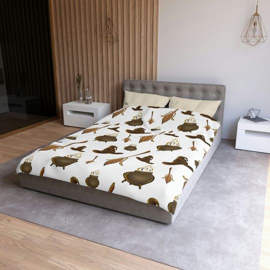 Harry Potter Inspired Microfiber Duvet Cover / Sorting Hat / Cauldron /Bedroom Collection / Flying Broom / Home Decor