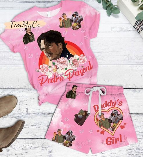 Pedro Pascal Short Pajama Sets, Pedro Pascal Unisex Gifts
