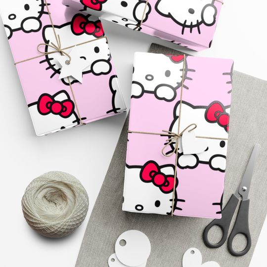HelloKitty Gift Wrapping Paper | Wrapping Paper Sheet | Luxury Gift Wrapping | Birthday Gift Wrap | Gift Paper Sheets