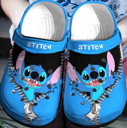 Disney Stitch Zip Clogs, Disney Clogs
