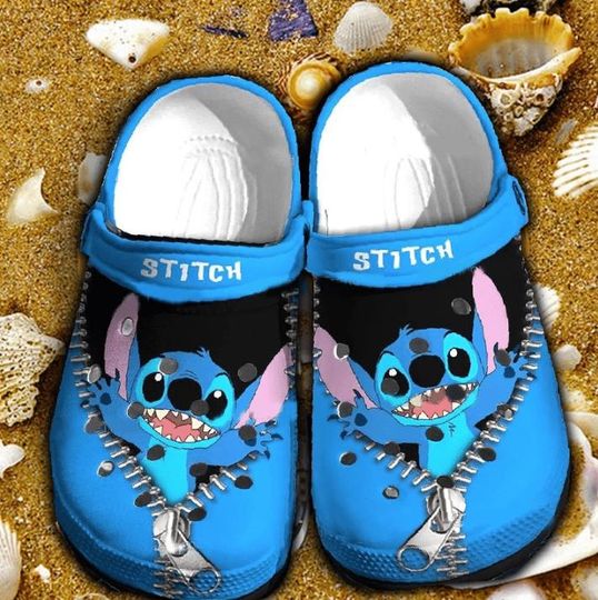 Disney Stitch Zip Clogs, Disney Clogs