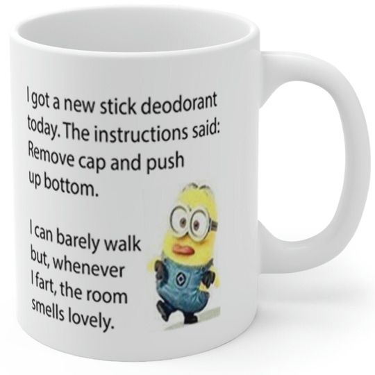 Minion funny mug gift for him gift for her birthday holiday gift