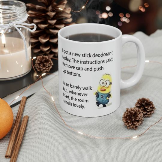 Minion funny mug gift for him gift for her birthday holiday gift