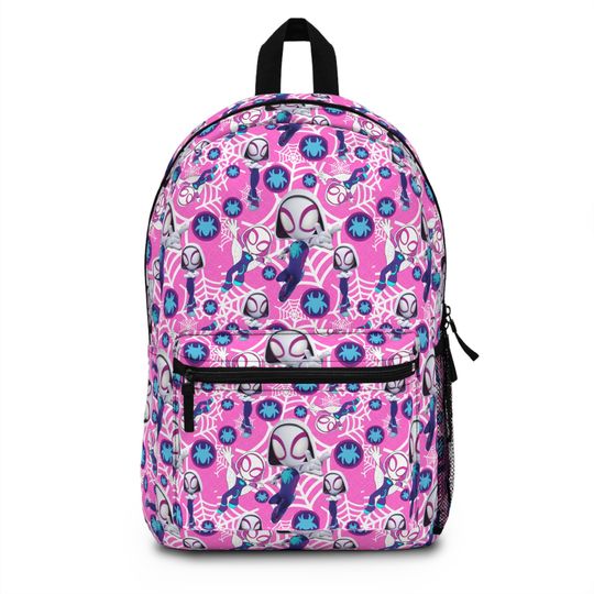 Ghost Spidey PINK Backpack, Disney Backpack, Disney Bag, Disney School Bag, Backpack, Kids Backpack