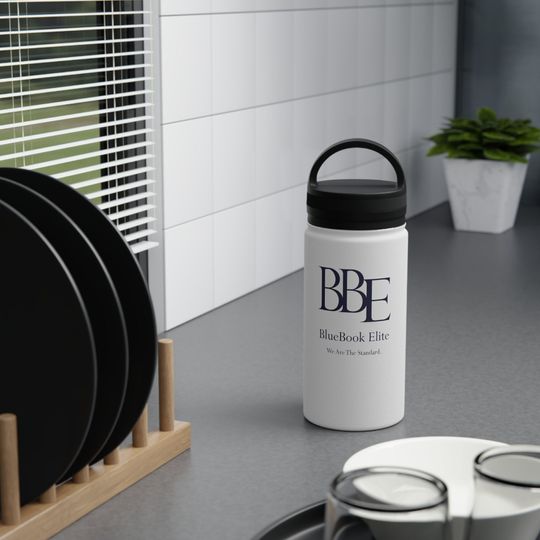 BBE Stainless Steel Water Bottle, Handle Lid