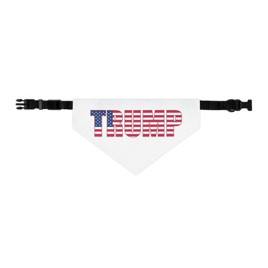 Trump Red, White & Blue Pet Bandana Collar - Adjustable, Durable, 4 Sizes