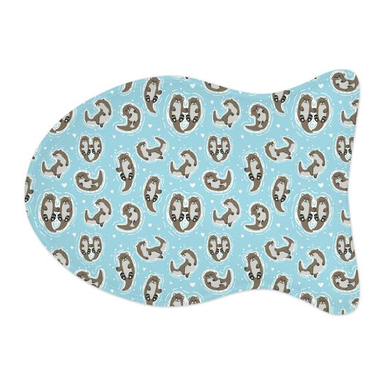 Otternal Love Seat Otter Print Pet Bowls Mats