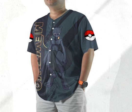 Mewtwo Baseball Jersey Shirt Mewtwo Jersey Gifts