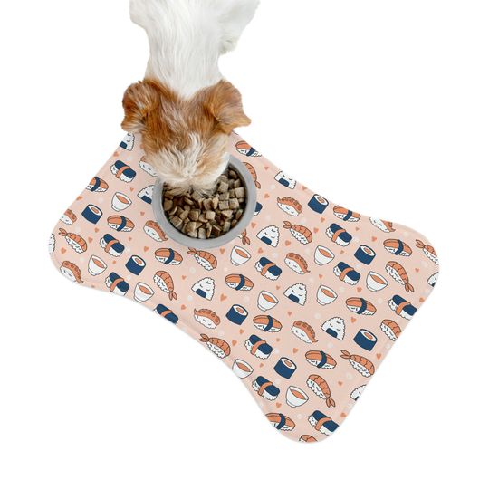 Sushilicious! Sushi Print Pet Bowls Mats