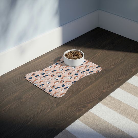 Sushilicious! Sushi Print Pet Bowls Mats