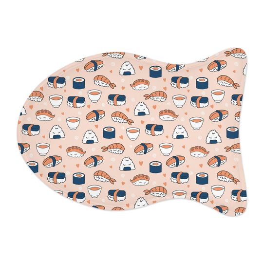 Sushilicious! Sushi Print Pet Bowls Mats