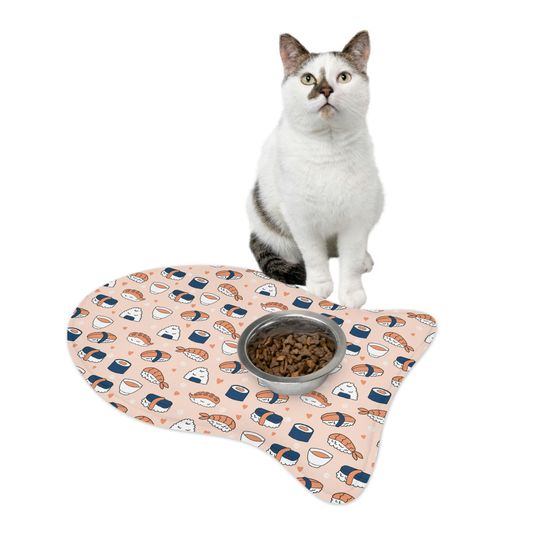 Sushilicious! Sushi Print Pet Bowls Mats