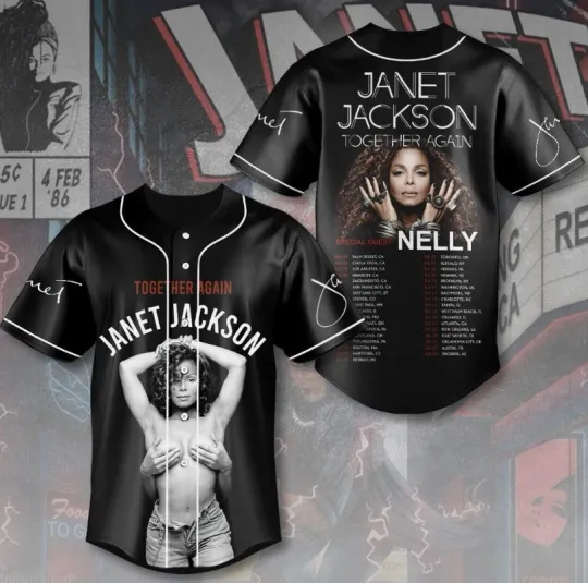 Janet Jackson Together Again 2024 Baseball Jersey Shirt