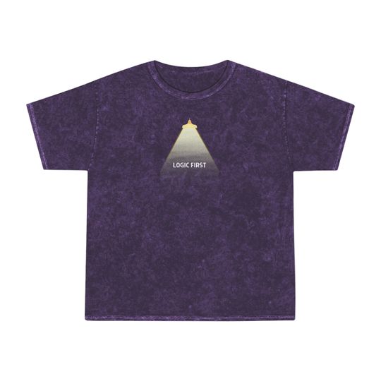 Unisex Logic First with Spotlighting - 100% Cotton Unisex Mineral Wash T-Shirt