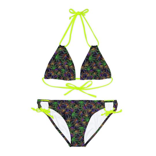 4/20 Marijuana Strappy Bikini Set