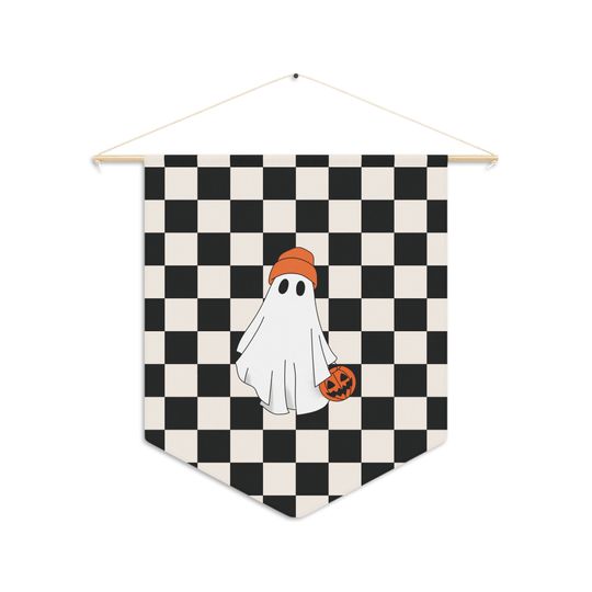 Halloween Decor | Ghost Pennant Wall Hanging