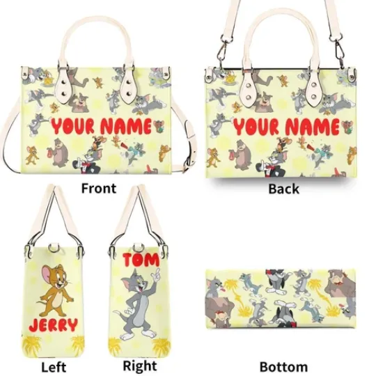 Personalized Tom and Jerry New Version-Luxury Women Leather Handbag For Her