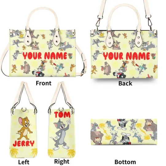 Personalized Tom and Jerry New Version-Luxury Women Leather Handbag For Her