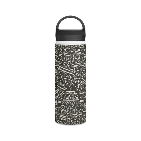 Music Stainless Steel Water Bottle, Handle Lid
