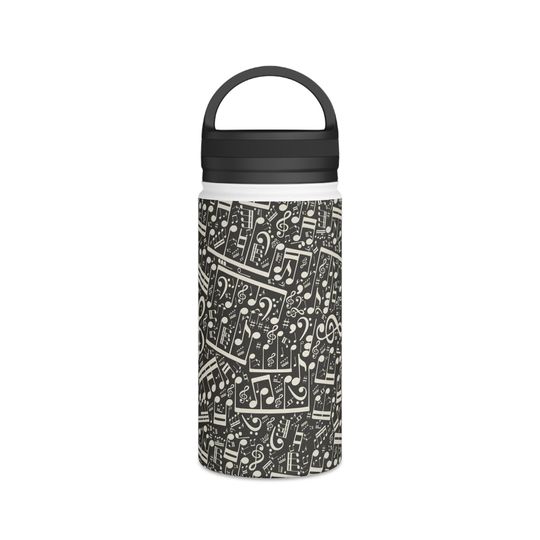 Music Stainless Steel Water Bottle, Handle Lid