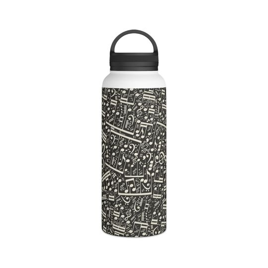 Music Stainless Steel Water Bottle, Handle Lid