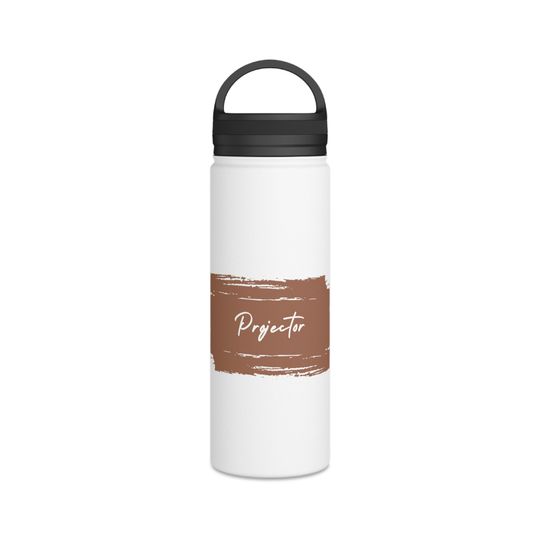 Projector Stainless Steel Water Bottle, Handle Lid, Rust