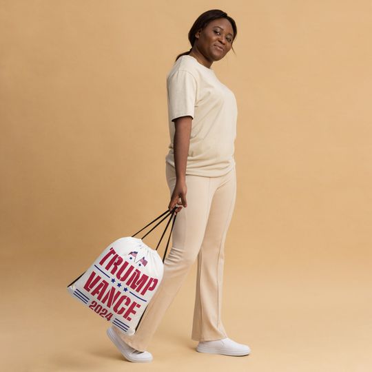 Trump Vance 2024 Drawstring Bag for Republicans