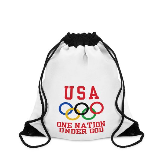 One Nation Under God USA Olympic Drawstring Bag