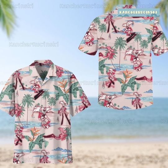 Angel Dust Hazbin Hotel Hawaii Shirt Short, Angel Dust Summer Short, Angel Dust Button Shirt For Women Men, Hazbin Hotel Movie Shirt