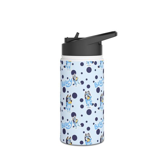 BlueyDad Stainless Steel Water Bottle, Standard Lid