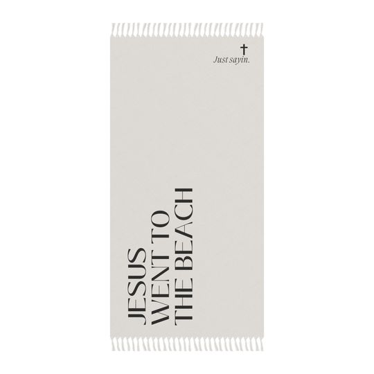 Minimal Jesus Went To The Beach Boho Beach Cloth Sheet