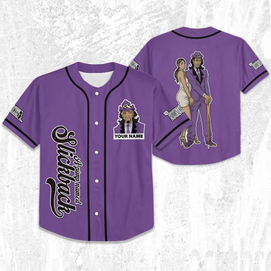 Custom Cartoon Boondocks Slickback Purple Simple Baseball, It Ain't About Lock - It's About Heart Cartoon Baseball Jersey Team Fans Gift