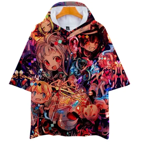 Anime Toilet-Bound Hanako-kun Shirt Hoodie Unisex Adult Casual Hooded T-Shirt