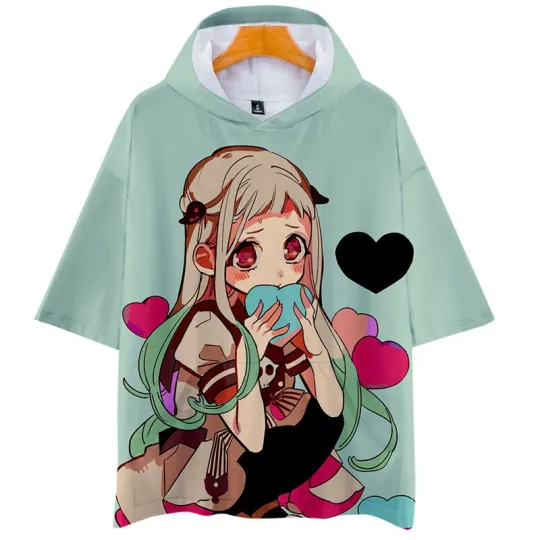 Anime Toilet-Bound Hanako-kun Shirt Hoodie Unisex Adult Casual Hooded T-Shirt