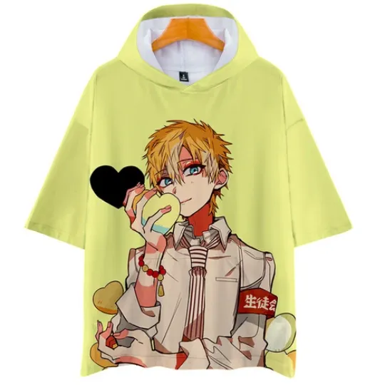 Anime Toilet-Bound Hanako-kun Shirt Hoodie Unisex Adult Casual Hooded T-Shirt