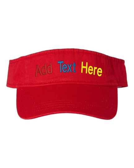 Custom Sun Bio-Washed Visor with Embroidery, Personalization with Your Logo or Text