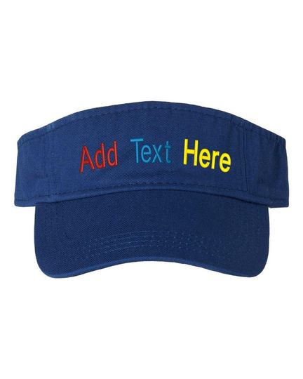 Custom Sun Bio-Washed Visor with Embroidery, Personalization with Your Logo or Text