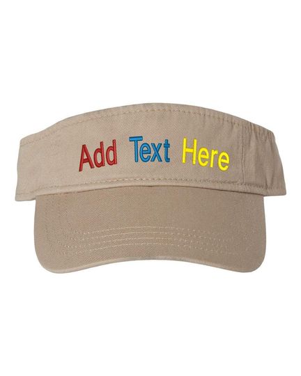 Custom Sun Bio-Washed Visor with Embroidery, Personalization with Your Logo or Text