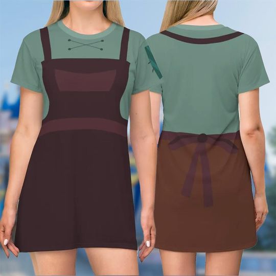 Varian Tangled 3D T-shirt, Tangled All Over Print Shirt And Dress, Varian Mom Daughter Dress, Rapunzel Princess Moive Cosplay Costume Tee