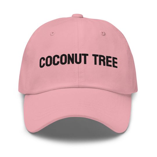 coconut tree embroidered baseball cap