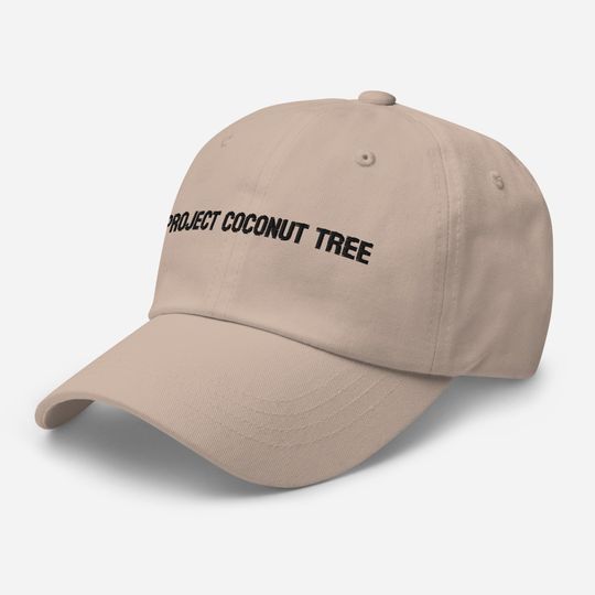 project coconut tree embroidered baseball cap